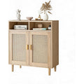 Meuble de rangement 80 cm de large en bois massif beige