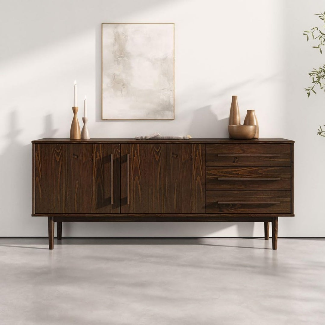 Buffet elegant contemporain en bois massif