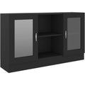 Noire vitrine 120 x 30.5 x 70 cm style scandinave