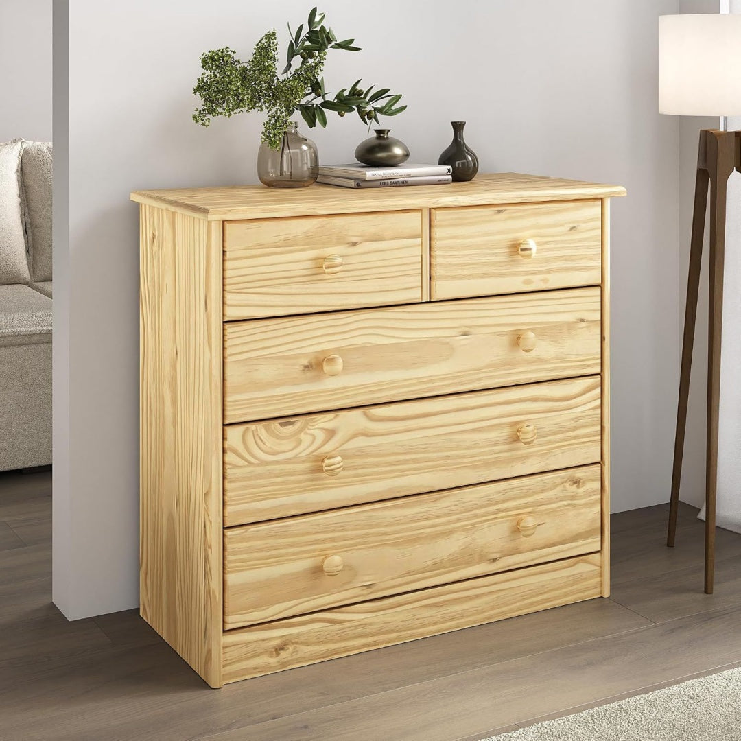 Coffre a tiroirs moderne beige 35 x 79 x 74 cm