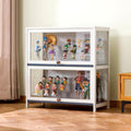 Vitrine avec des portes vitrees