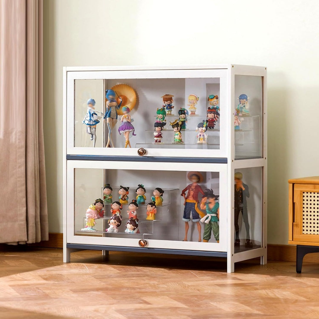 Vitrine avec des portes vitrees