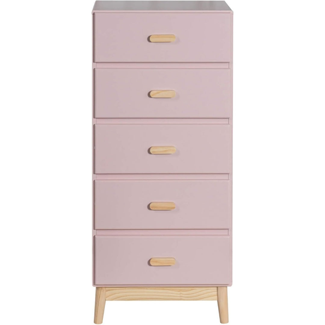 Scandinave chiffonnier rose robuste et stable