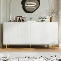 Enfilade gris clair materiau durable 160 cm, rangement esprit fermier
