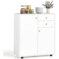 74 x 35 x 85, 5 cm buffet gris clair hauteur reglable