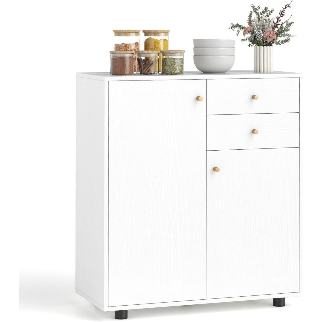 74 x 35 x 85, 5 cm buffet gris clair hauteur reglable
