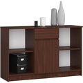 Commode finition bordeaux structure metallique