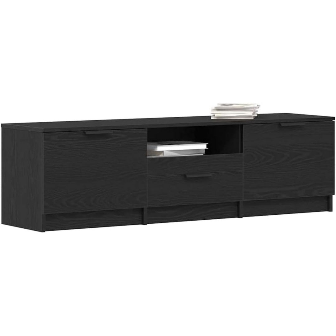 Meuble TV noir en acier robuste