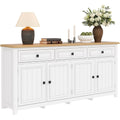 Usage multiple, buffet gris clair en bois grand espace de rangement