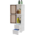 Colonne de rangement de rangement sur roulettes gris