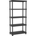 Bibliotheque a 5 etageres gris fonce