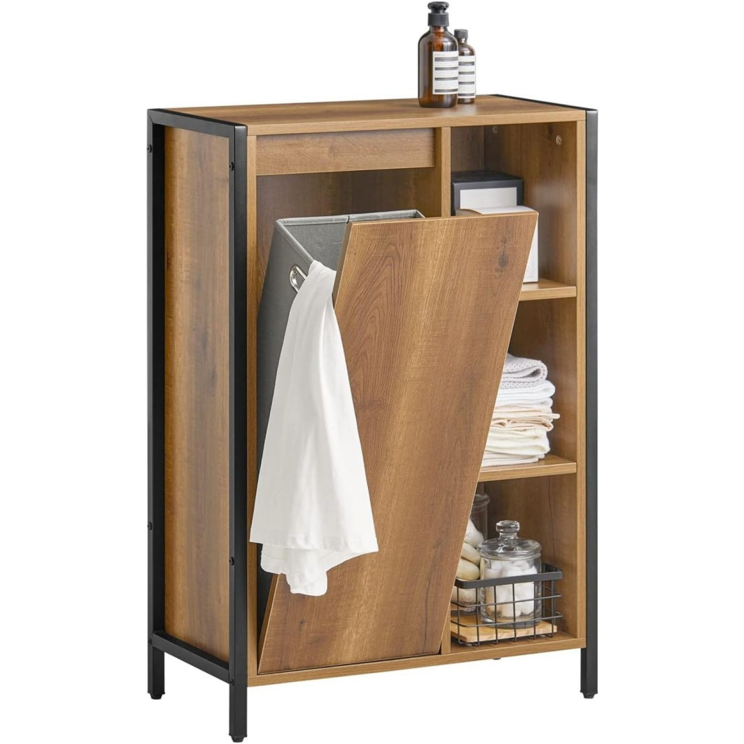 Commode style industriel en bois 3 niches marron