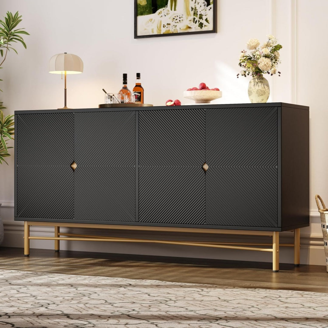 Polyvalent, armoire a tiroirs gris fonce en panneau de particules