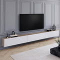 Meuble tele design contemporaine gris en bois