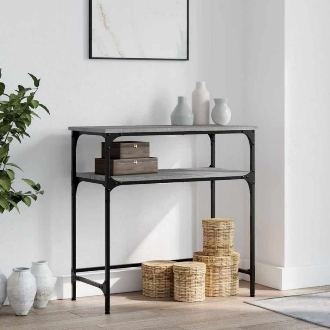 Console gris clair sobre 75 x 35.5 x 75 cm
