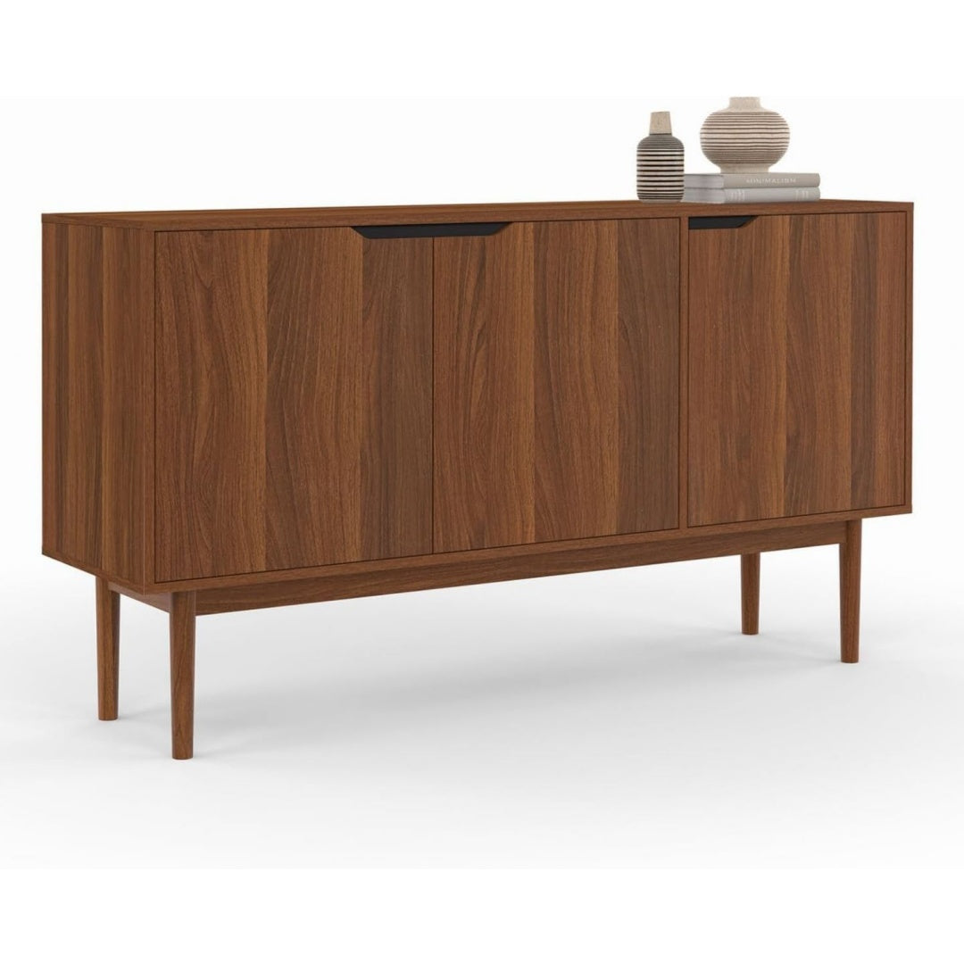 Esprit rustique bahut en bois marron, 140 x 40 x 80 cm