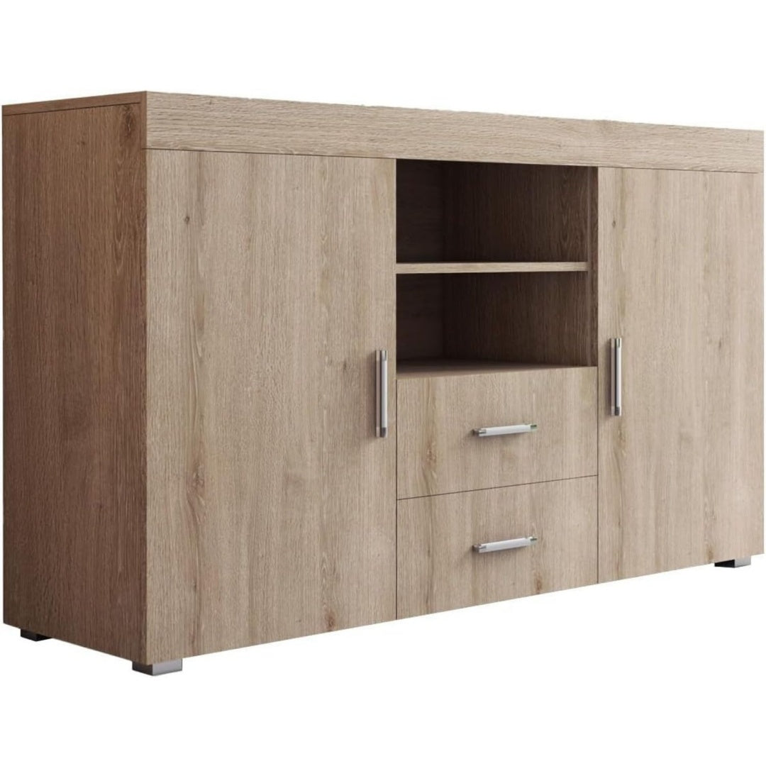 Buffet elegant marron passage de cables