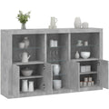Commode 162 x 37 x 100 cm avec une fixation murale invisible et un eclairage LED integre