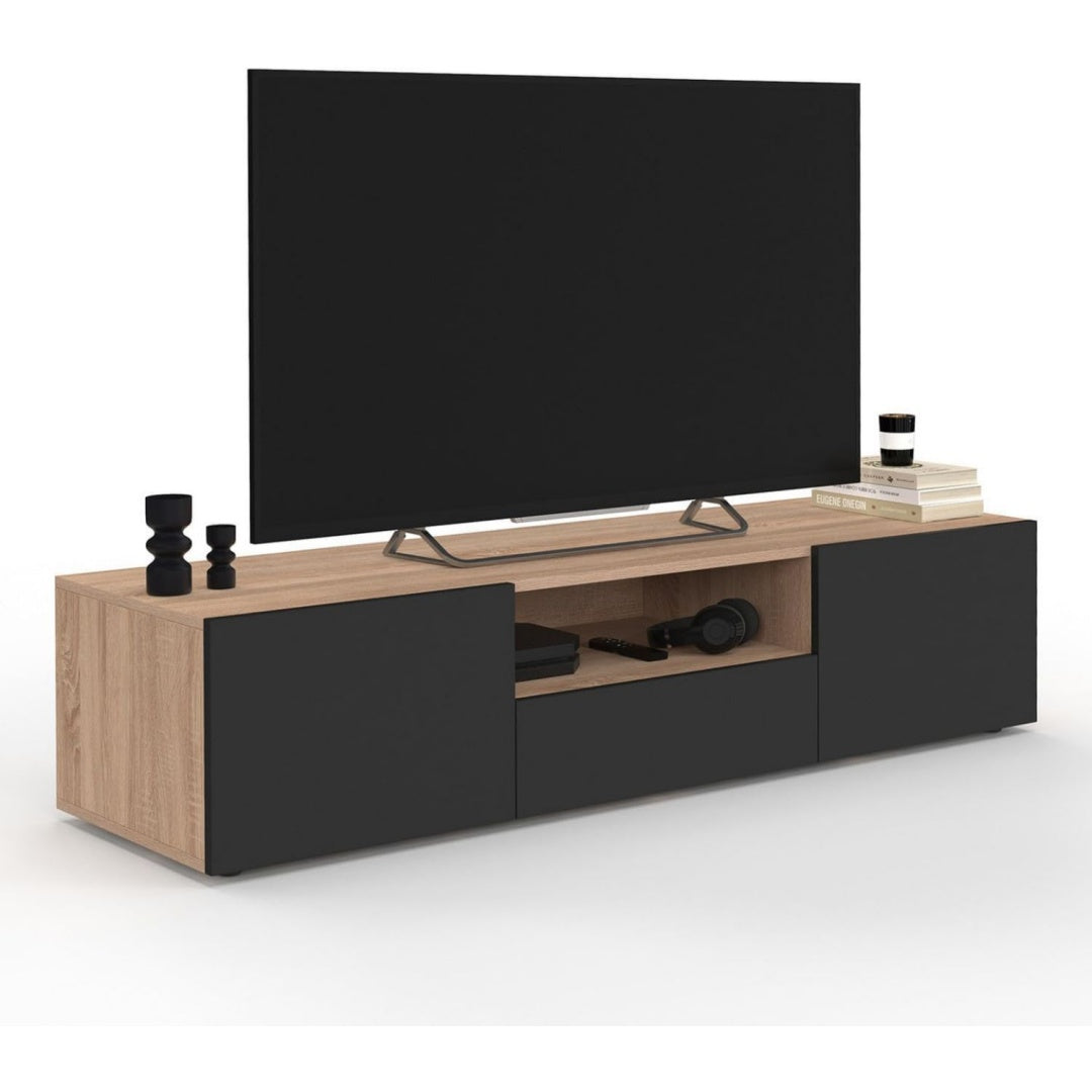 Gris fonce meuble TV allure contemporaine