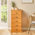 Chiffonnier beige avec 5 tiroirs