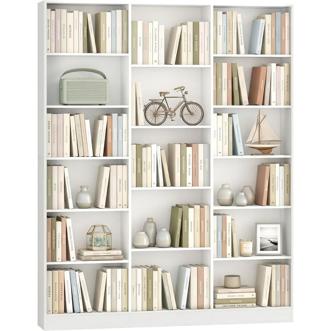 Moderne bibliotheque gris clair 23, 6 x 149 x 188 cm
