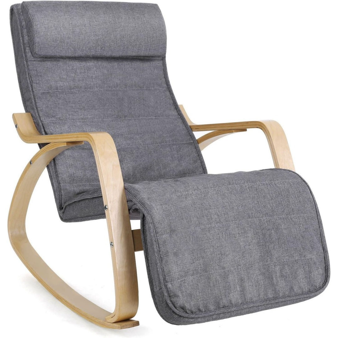 Esprit naturel gris rocking-chair en bois