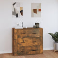 Allureelegant, meuble de rangement gris clair en bois 3 tiroirs
